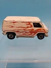 Vintage Hot Wheels white Van w/Flames Blackwalls