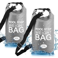 2 Pack Pool Step Weights 500D PVC Waterproof Heavy Duty Pool Ladder Sand Bags...