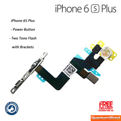 iPhone 6S Plus Einschaltknopf Schalter Kamera Blitz Flex mit Halterungen UK Ware