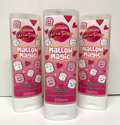 3 x Cussons Creations MALLOW MAGIC Ladies Girls Shower Gel Bundle 3x 250ml