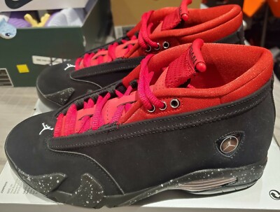 Nike Air Jordan 14 Retro Low Black Gym-Red DH4121-006 Women's Size