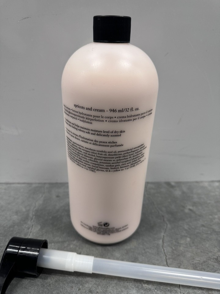 Philosophy Apricots and Cream Body Lotion 32 fl oz Sealed With Pump New