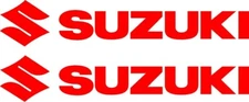 #316 (2) 6.5" Gloss Red Suzuki Decal Sticker Race Bike Superbike