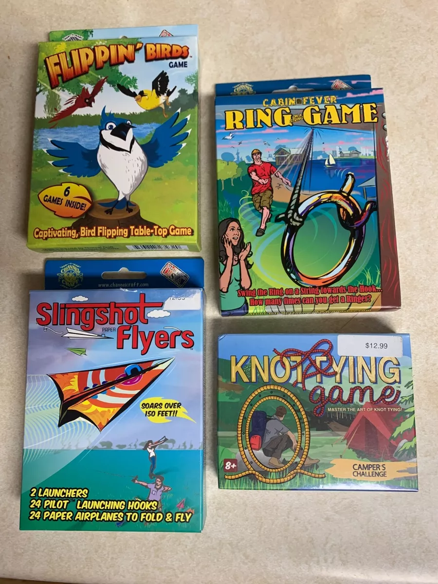 4 channel craft slingshot flyers + Flippin Birds + Ring Game + Knot tying  game