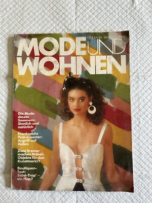 Vintage Magazine Mode Und Wohnen July 1982 German Germany