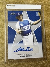 2019 Leaf Perfect Game Blank Back Blaze Jordan Rookie AUTOGRAPH #1/1 RED SOX