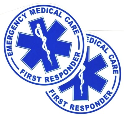 First Responder EMT Star of Life Stickers EMS Rescue Nurse Decal