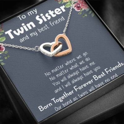 Twin Sister Necklace Gift, My Twin Necklace, Gift for Twin Sister