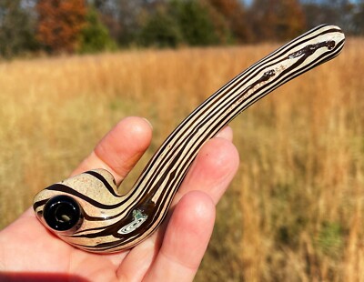 Mini Woodgrain Pocket Gandalf Glass Tobacco Pipe Sherlock 
