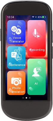 V12 109 Languages Smart Translator, 4.0 inch Large Screen