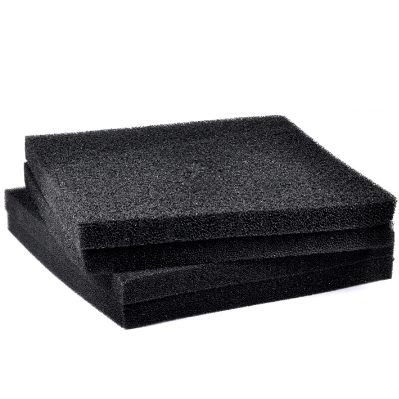 50x50x2cm Black Fish Tank Aquarium Filter Sponge Foam Pad Filtration Cotton