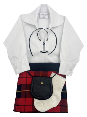Wallace Tartan Baby verstellbarer Kilt Outfit, Hose, Sporran 0-24 Monate