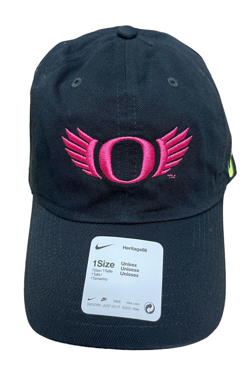 Nike Oregon Ducks Football 2022 Cancer Heritage86 Hat Cap Pink