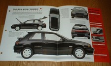 1990 Mazda 323 4wd Turbo Original Imp Brochure Poster Awd 90