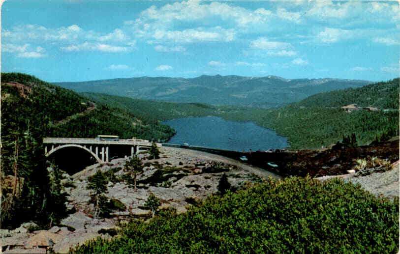 DONNER MEMORIAL BRIDGE, DONNER LAKE, CALIFORNIA, DONNER Postcard