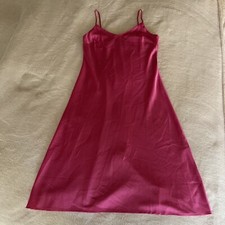 Forever 21 Pink Satin Slip Dress Spaghetti Straps Size M