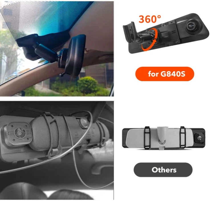 WOLFBOX OEM BRACKET for USB C G900PRO/G850PRO/G840S/G840H/G850/ Mirror Dash cam - Image 3 of 4