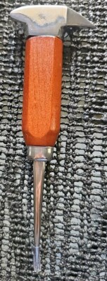 Mercer Barfly 7'' Ice Pick Brown Wood Stained Stainless Steel Point Shield