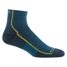 DARN TOUGH 1959 Dark Teal Men's Hiker Quarter Midweight Hiking Sock Cushion 1/4