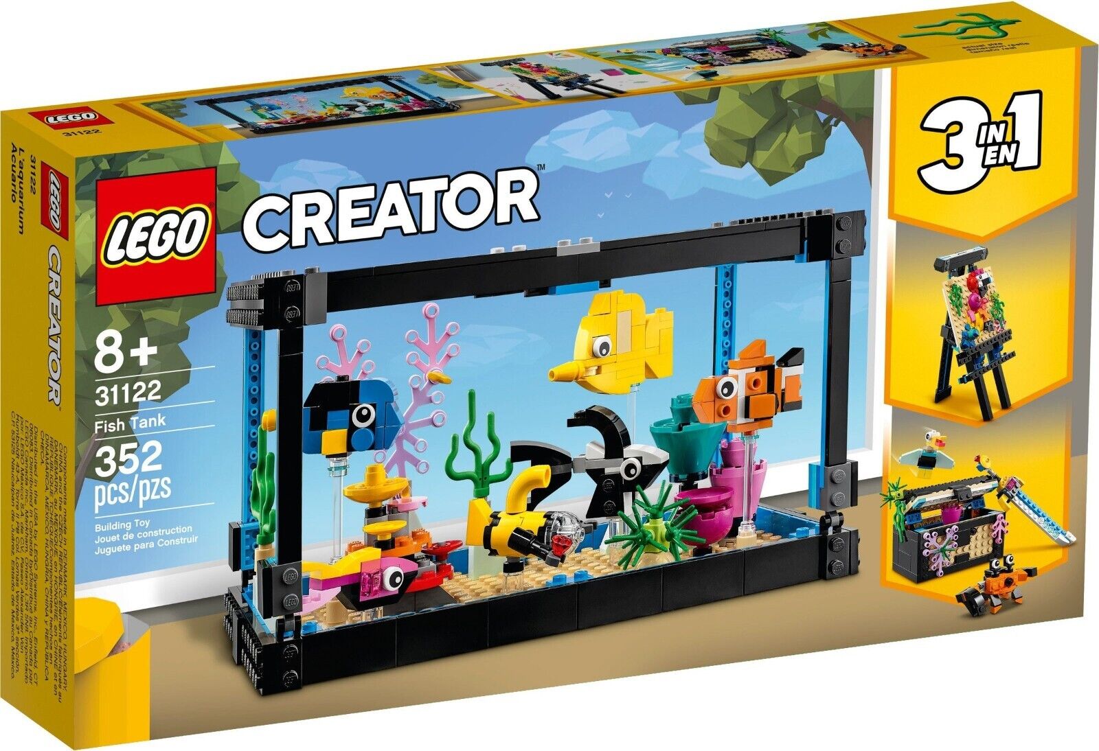 LEGO Creator 3 in 1: Fish Tank Set 31122 New, Sealed Retired!