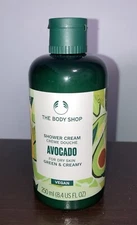 The Body Shop AVOCADO SHOWER CREAM for Dry Skin, Vegan, 8.4 fl.oz. New.