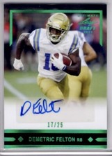 2021 LEAF ULTIMATE DRAFT DEMETRIC FELTON NFL ROOKIE RC AUTO #17/25