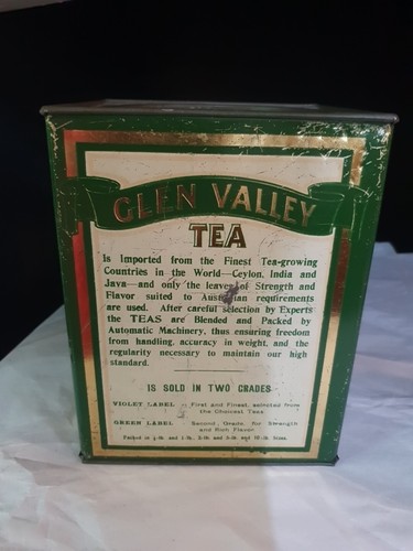 Rare Antique 5 Pound Glen Valley Tea Tin - Picture 4 of 6