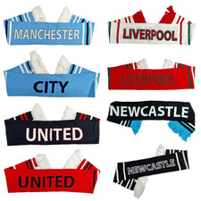 Mens Football Scarf Liverpool Manchester Newcastle Adults Perfect Gift for Fans