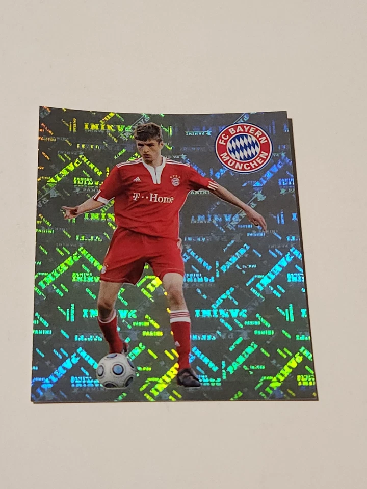 2009-10 Panini Bayern Munich Thomas Mueller Muller #119 Rookie Sticker Refractor Foto 3 de 4