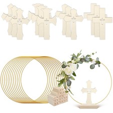 24 Pcs Baptism Centerpiece Decoration for Tables First Communion 12 Standing ...