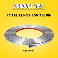 5m Chrome Car Door Edge Molding Trim Seal Strip Scratch Protector Guard Decor 5m Chrome Car Door Edge Molding Trim Seal Strip Scratch Protector Guard Decor