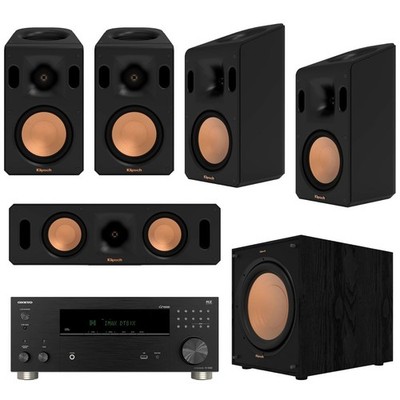 Klipsch Reference Cinema System, Black + Onkyo TX-RZ30 170W 9.2-Channel Receiver