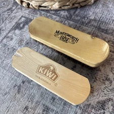 Horse Hair Wooden Shoe Polishing Brushes Kiwi and Moneysworth & Best Lot of 2