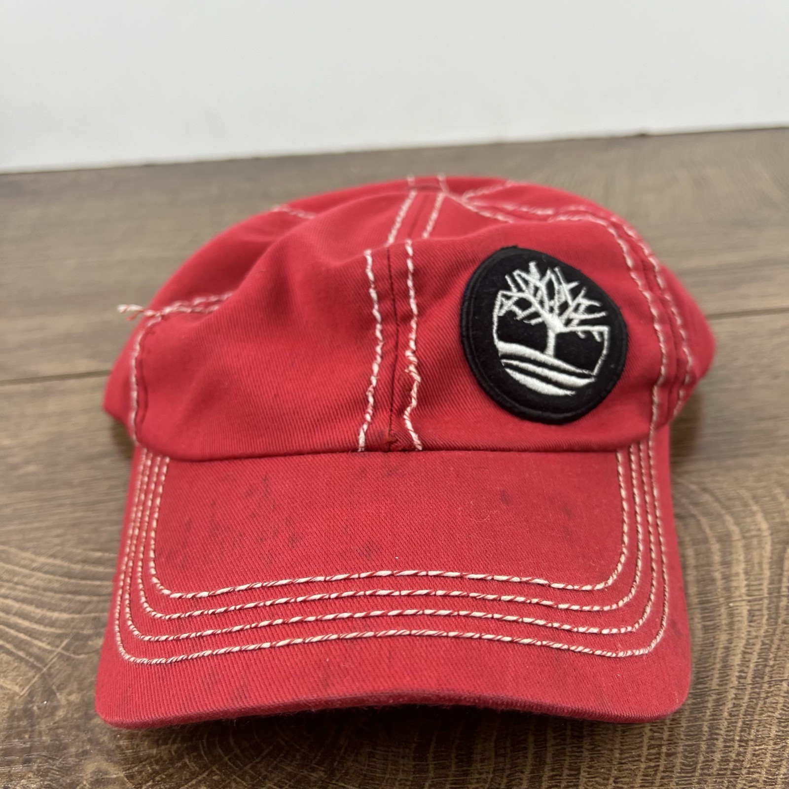 Tree Baseball Hat Red Cap Adjustable Hat Red Adul… - image 3