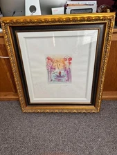 Better World Etching By Peter Max 2015 with hand coloring