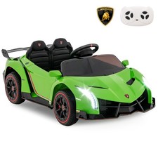 4WD Licensed Lamborghini 12V Electric Car w/ 2.4G Remote 3 Speeds for Kids 3-8