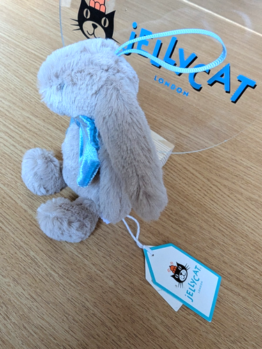 NUOVO Jellycat Bashful Beige Coniglietto Decorazione Natalizia con Etichette - Foto 2 di 10