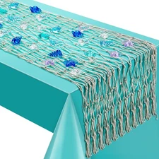 Mermaid Fishing Net Decor 1 Pack Table Runner Wall 1 Pack Ocean Toy Gem Hangi...