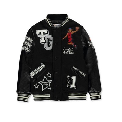 Top Gun - The Goat Varsity Jacket - Black