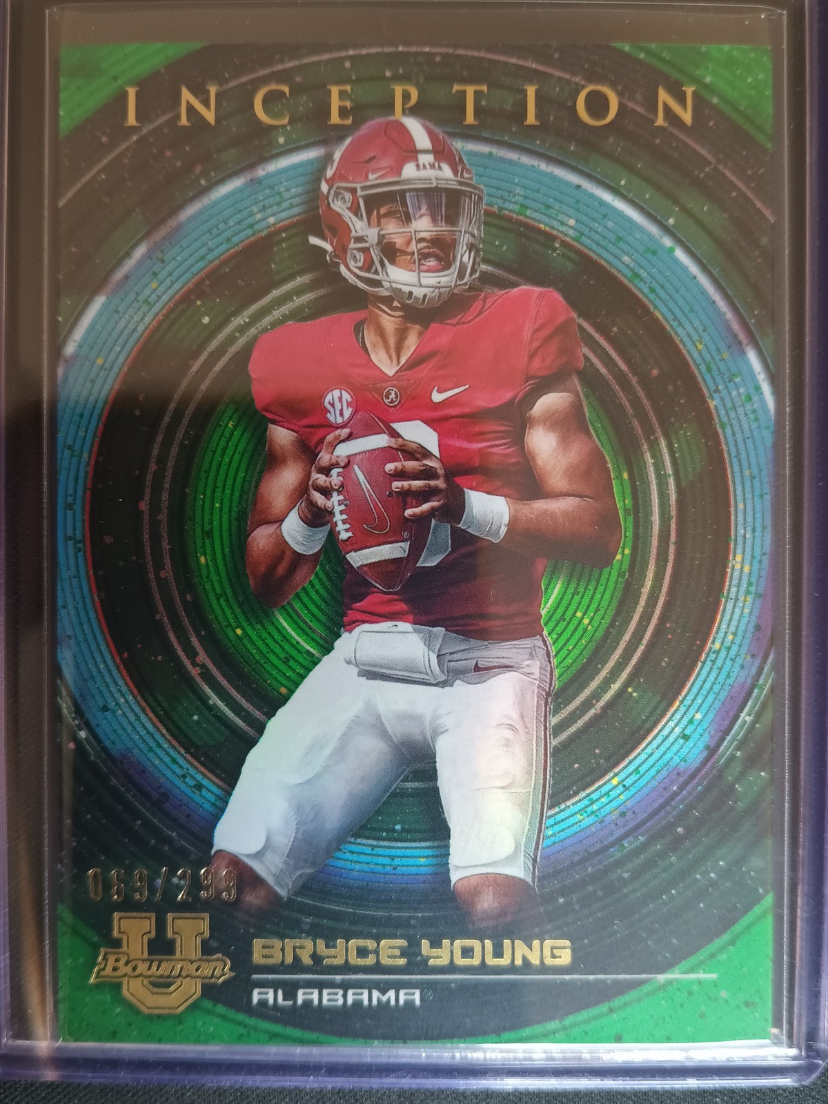 2022-23 Bowman University Inception #81 Bryce Young Green Foil #/299