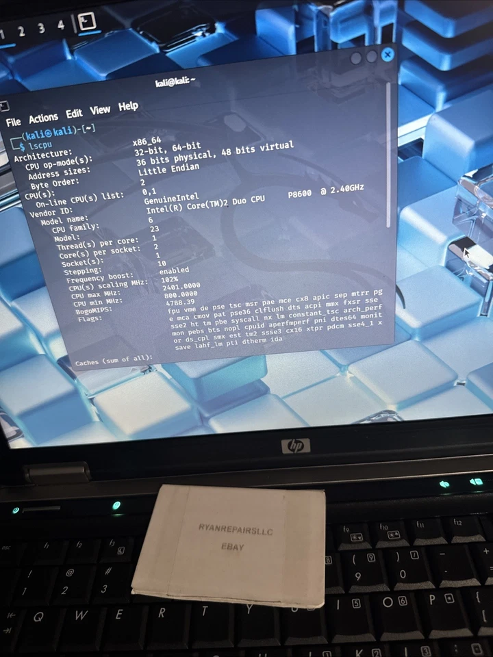 Hp 6530b Laptop 2GB RAM NO HDD READ! FOR PARTS - Image 2 of 4