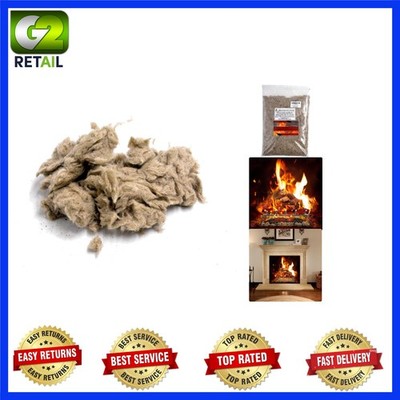 Realistic Rock Wool Glowing Embers for Gas Fireplaces   6 Oz Decorative Coals