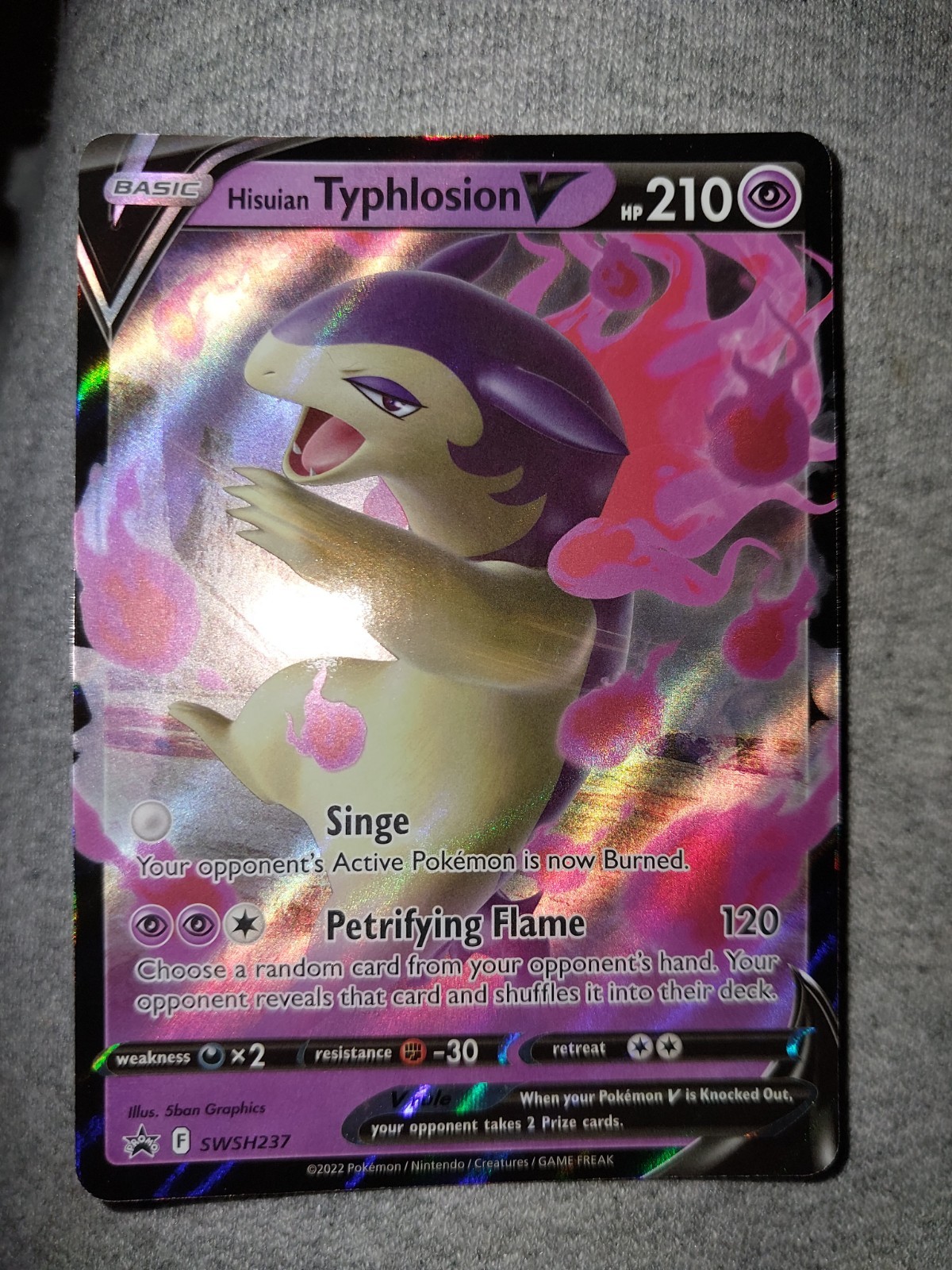 Hisuian Typhlosion V - SWSH237 - SWSH Black Star Promos NM, English Pokemon SWSH