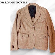 Margaret Howell Harris Tweed Tailored Jacket Brown Size M 90s