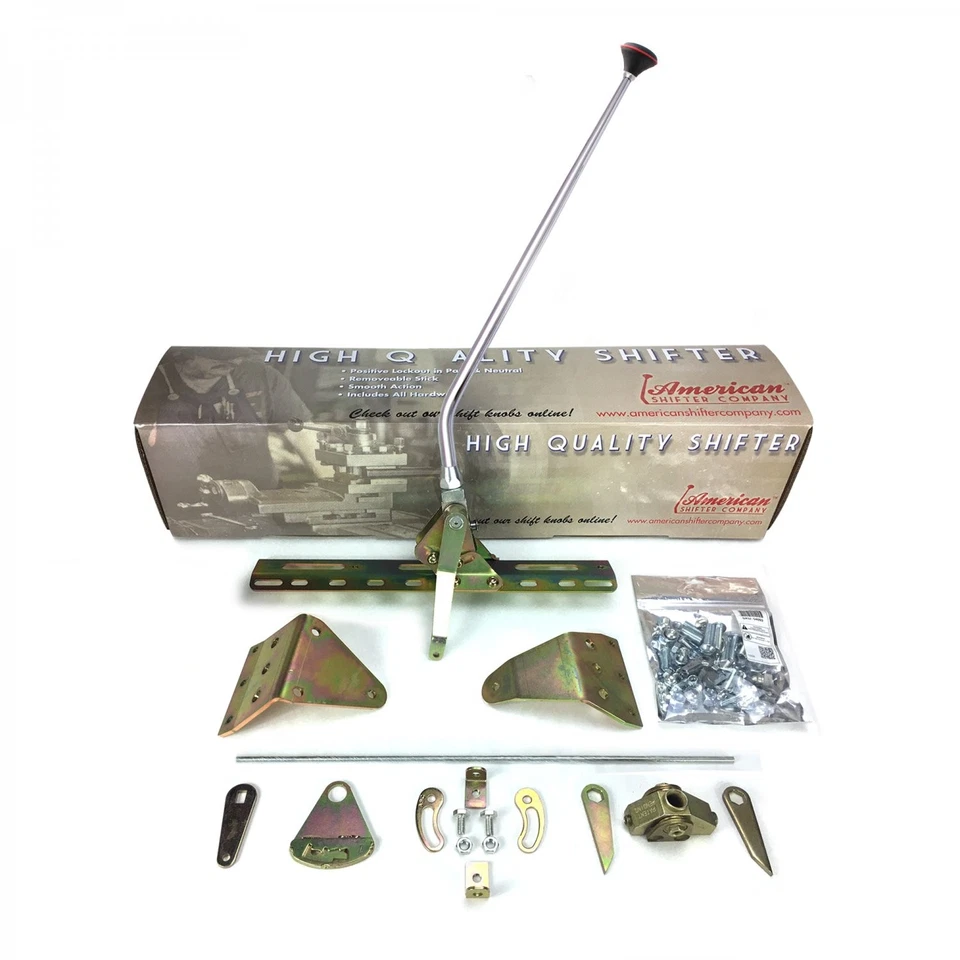 Kit de palanca de cambios de transmisión de cambio lateral con 23 brazos cromados para GM TH350 Foto 2 de 4