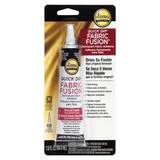 Aleene's Quick Dry Fabric Fusion Clear Adhesive 1.5 Oz Fast Permanent Bond