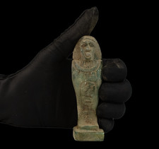 Autentica rara figura artefatto faraonico Ushabti antica pietra egizia BC