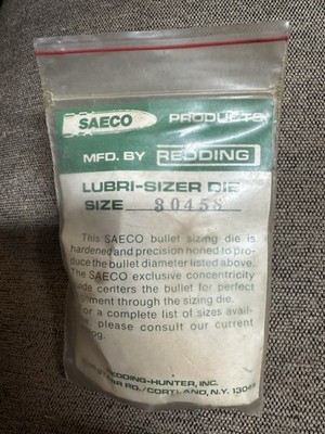 SAECO(redding) Lubti-Sizer Die 30458 in original packaging