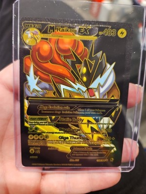 #ad #ad M Raikou Ex Black Foil Fan Art Vinyl Collector Pokemon Card $2.49