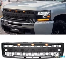 Front Grille For Chevy Chevrolet Silverado 1500 2007-2013 Bumper Mesh w/Letters